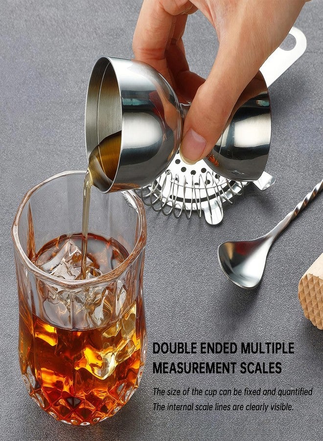 eispap 2 Pcs Cocktail Measuring Jigger, Double Sided Stainless Steel Bell Cocktail Jigger 0.25/0.5/0.75/1/1.5/2oz Drink Shot Measure Jigger for Bartending, Shot Measuring Cup Bartender Jigger for Bar Home - Image 5